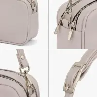 Сумка женская кросс-боди TEXTURA на молнии, 24&times;9&times;15 см, светло-серая