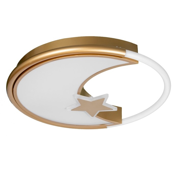 Люстра с ПДУ 2221/1 LED 110Вт диммер золото 48х48х7 см BayerLux