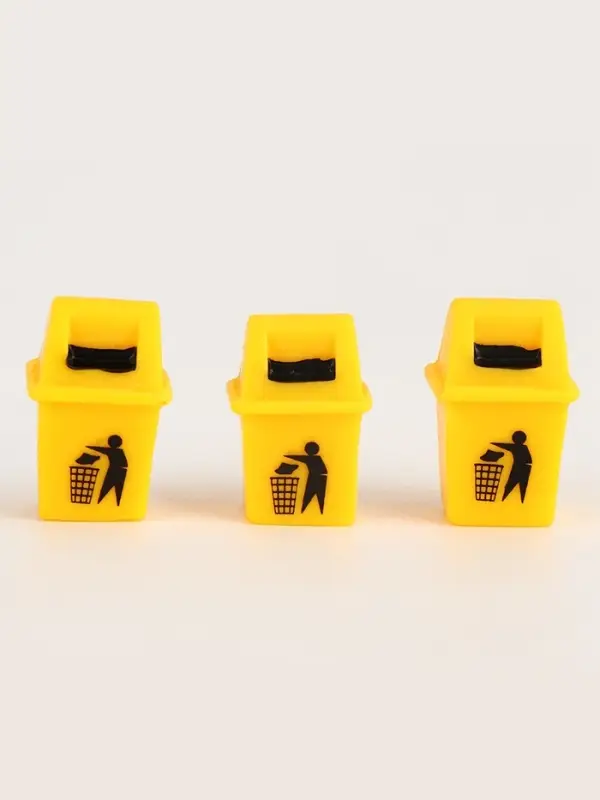 Миниатюра кукольная &laquo;Урна&raquo;, набор 3 шт., размер 1 шт. &mdash; 1.5&times;3&times;1.3 см