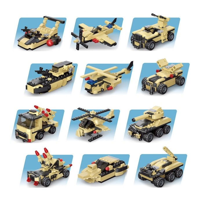 Конструктор блочный «Штурмовой танк», 724 детали Конструктор блочный «Штурмовой танк», 724 детали