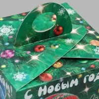 Коробка подарочная малая &laquo;Новогодние снегири&raquo;, 10&times;9.2&times;9.2 см, для сладких подарков