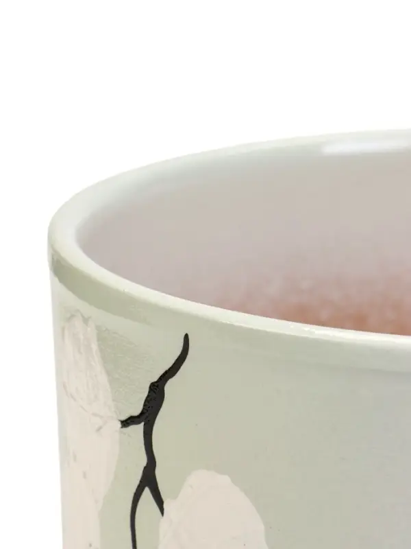 Горшок цветочный с поддоном 1,7 л, керамика  Горшок цветочный с поддоном 1,7 л, керамика "Листья" (М)