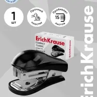 Степлер Mini №10 15 л ErichKrause Compact Classic, чёрный