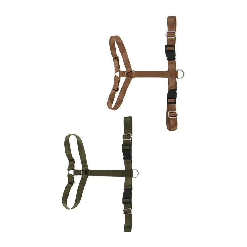 Шлейка для животных тм VETTA, нейлон, хаки/беж, обхват шеи 40-64см, обхват груди 50-74см, размер L