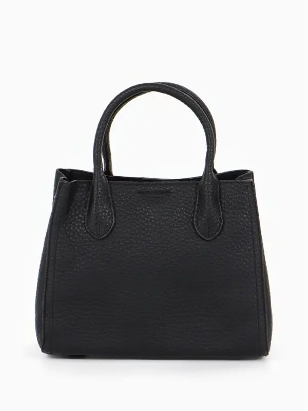 Сумка женская тоут TEXTURA на молнии, 25&times;7&times;21 см, однотонная, чёрная