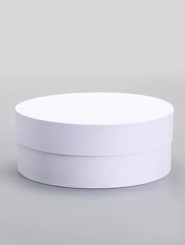 Коробка круглая подарочная белая, 20&times;8 см