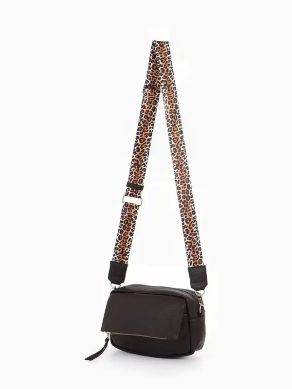 Сумка женская кросс-боди TEXTURA на молнии, 21&times;7&times;13 см, тёмно-коричневая