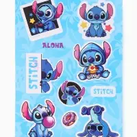 Набор Ежедневник А5, 80 л, ручка и наклейки Стич