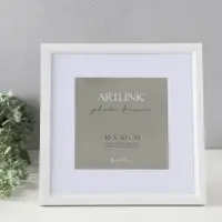 Фоторамка для фото 30х30 см, с паспарту 20х20 см МДФ Anna, белый Фоторамка для фото 30х30 см, с паспарту 20х20 см МДФ Anna, белый