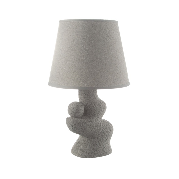 Настольная лампа с абажуром RISALUX &laquo;Гряда&raquo;, 1&times;40 Вт, Е27, серый, фигурное основание, 20&times;20&times;32 см