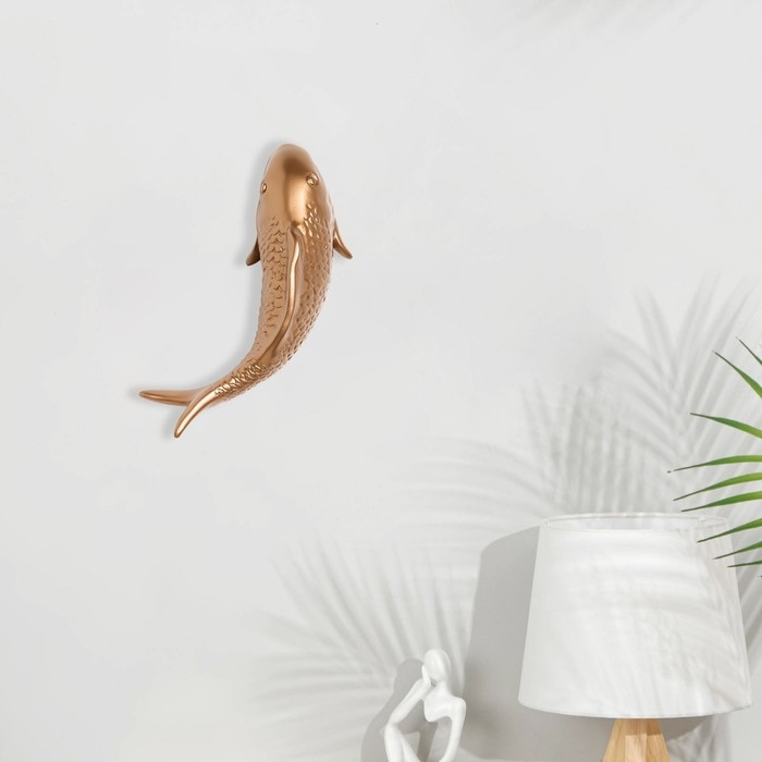 Декор настенный, Декор настенный, "Рыбка" 16 x 5 см, золото, правый