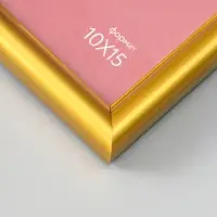 Фоторамка для фото 10х15 см "Oframe", пластик, золотой, (пластиковый экран)