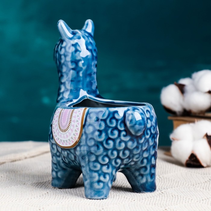 Кашпо  Кашпо "Лама Ама" 14х10х15см, 0,3 л, d-6,5, микс