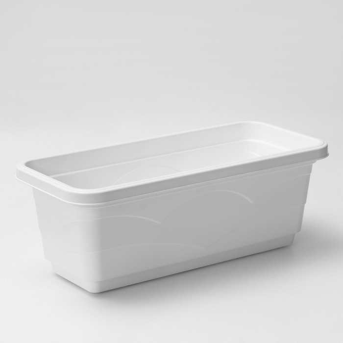 Горшок пластиковый с поддоном для цветов «Квадро», 6 л, цвет белый Горшок пластиковый с поддоном для цветов «Квадро», 6 л, цвет белый