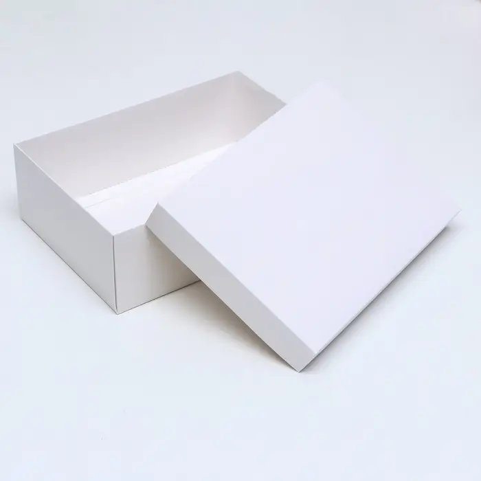Коробка подарочная складная, упаковка, крышка - дно, белая, 24&times;17&times;8 см