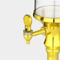 Башня пивная &laquo;Петронас&raquo;, 3 л, колба для льда, подсветка, 2 батарейки AG3, пластик, золотистая