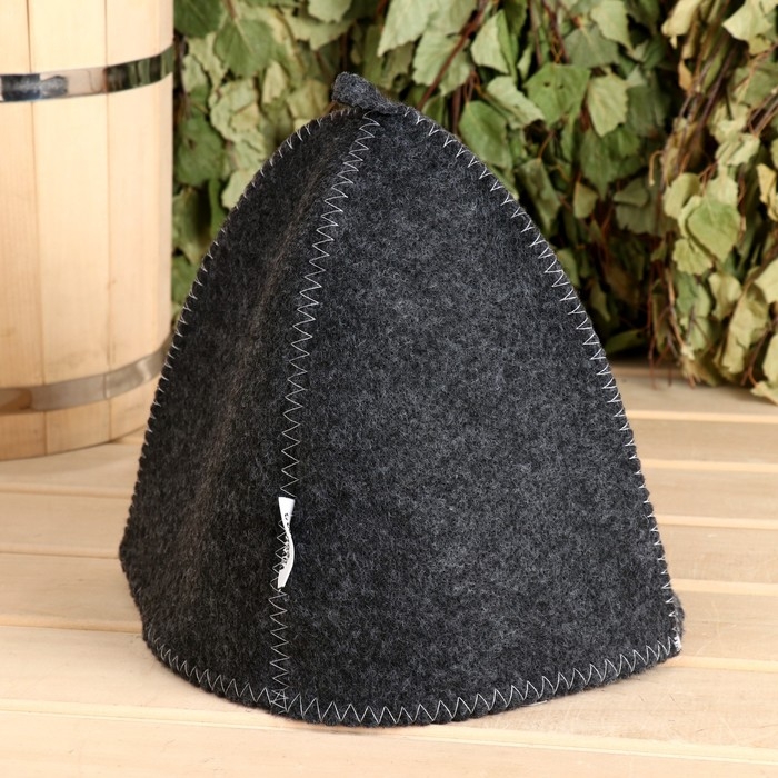 Набор банный: шапка и коврик  "Хозяин бани" в пакете