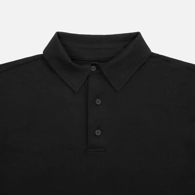 Рубашка поло унисекс Senti, черная, размер S Рубашка поло унисекс Senti, черная, размер S