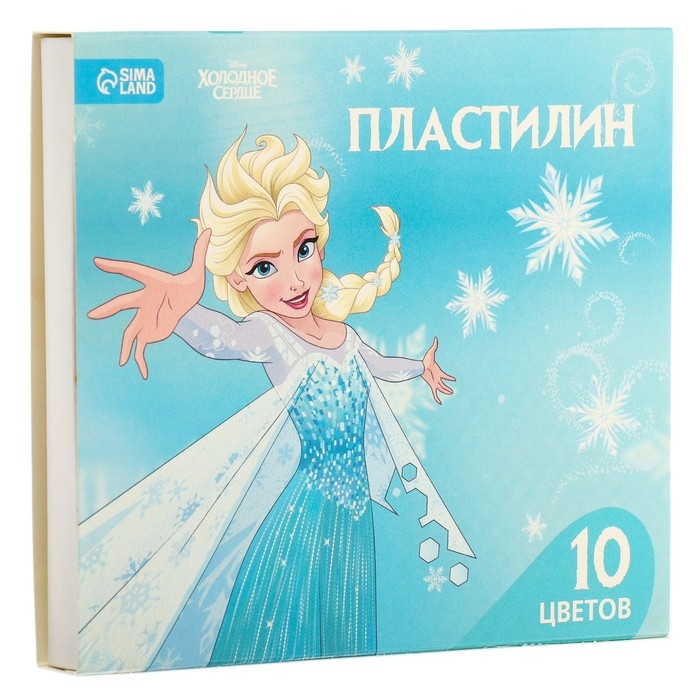 Пластилин 10 цветов 150 г «Эльза», Холодное сердце Пластилин 10 цветов 150 г «Эльза», Холодное сердце