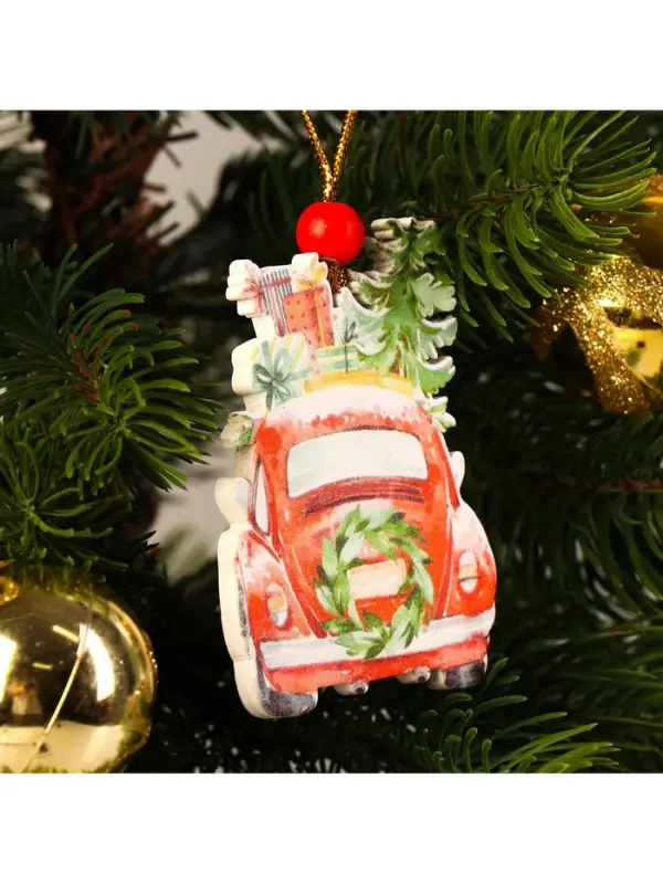 Елочная игрушка Лесная мастерская &laquo;Машина с подарками&raquo;