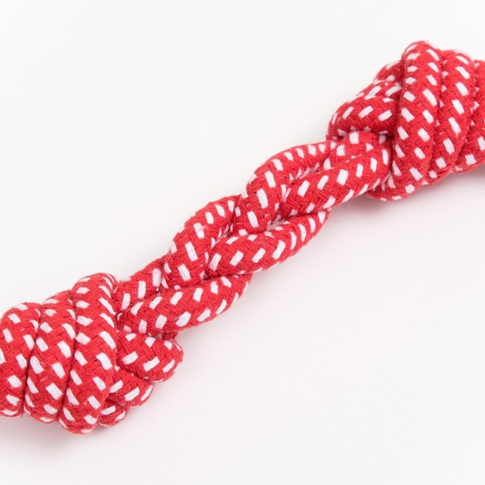 Игрушка канатная Игрушка канатная "Трио", 40-50 г, до 20 см, розовая