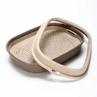 Лоток для кошек &laquo;Фур-Мур&raquo;, 48&times;35.5 см, с сеткой и бортом, покрытие софт-тач, цвет капучино