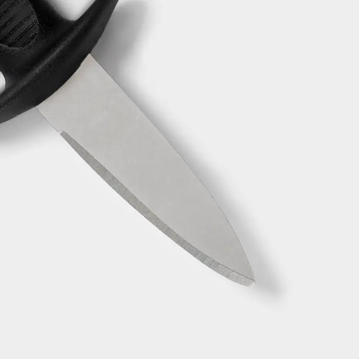 Нож для устриц Доляна, 14&times;4.4 см, длина лезвия 5.7 см, чёрный