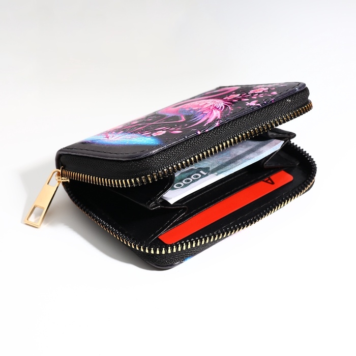 Кошелёк на молнии, цвет чёрный Кошелёк на молнии, цвет чёрный