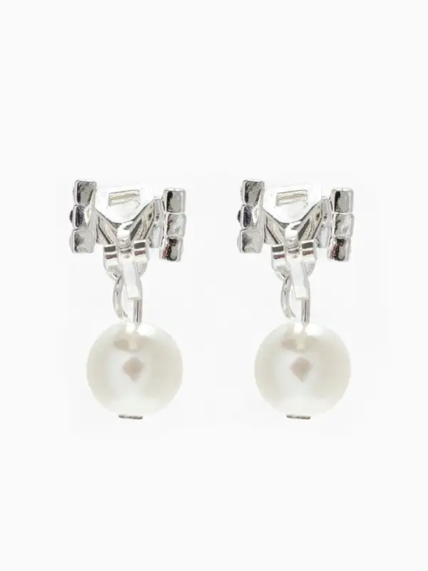 Клипсы для ушей QF «Грация», бантики с бусиной, цвет МИКС