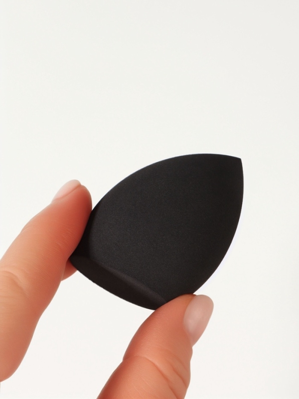 Набор спонжей д/макияжа 2шт: капля, сердце в пласт тубусе латекс черн  QF Набор спонжей д/макияжа 2шт: капля, сердце в пласт тубусе латекс черн  QF