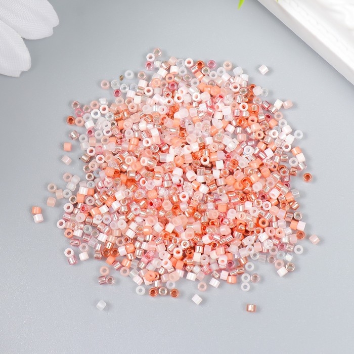 Бисер стекло 12/0  Бисер стекло 12/0 "Перламутр. Розовое ассорти" 10 гр