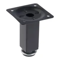 Опора квадратная OKV001BL ТУНДРА, d=25&times;25 мм, H=80 мм, чёрная