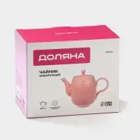 Заварочный чайник Доляна &laquo;Коралл&raquo;, 600 мл, фарфор, розовый