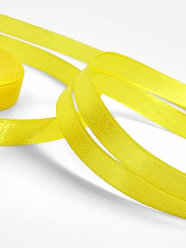 Лента атласная, 10 мм, 23±1 м, жёлтая №15 Лента атласная, 10 мм, 23±1 м, жёлтая №15