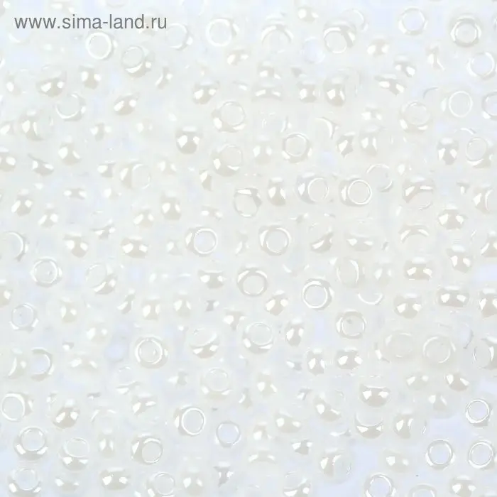 Бисер Чехия  Бисер Чехия "GAMMA" круглый "1"  10/0   5гр  (А055 белый)