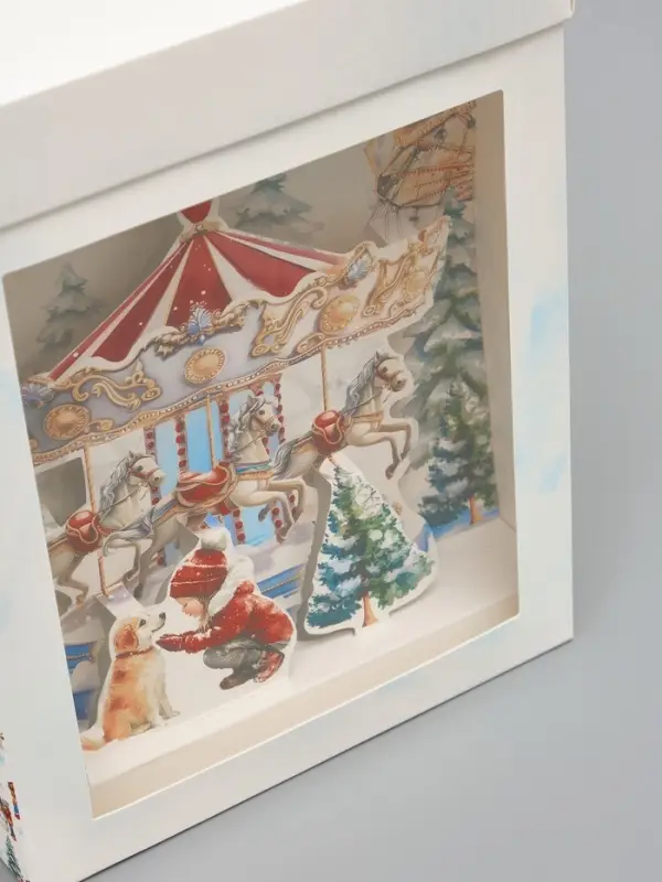 Коробка складная «Карусель с лошадками» 18×23×14 см Коробка складная «Карусель с лошадками» 18×23×14 см