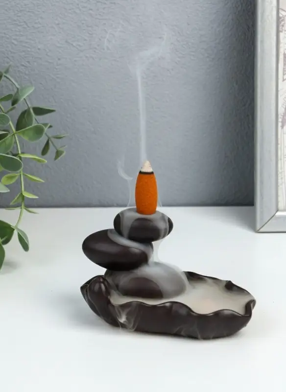 Подставка для благовоний TAKE IT EASY &laquo;Баланс и рыбки&raquo;, стелющийся дым, 4.3&times;3.5&times;6 см