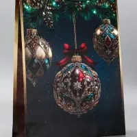 Пакет подарочный новогодний ламинированный, &laquo;Шар&raquo; , 33&times;10&times;42.5 см