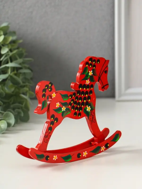 Фигурка дерево &laquo;Лошадка - качалка&raquo;, 12&times;15 см, ручная роспись