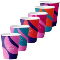 Стакан одноразовый бум. 1-сл Nice&Tasty mix 350 мл d-90 мм 50 шт/уп