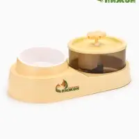 Фонтан для животных с миской, 34×17.5×11.5 см, бежевый Фонтан для животных с миской, 34×17.5×11.5 см, бежевый