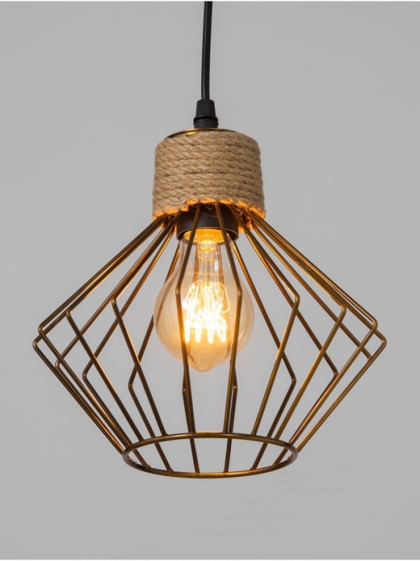 Светильник Светильник "Чертеж" 1х40Вт Е27 медь 20х20х20см