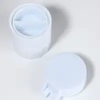 Таблетница с таблеторезкой, d = 4&times;6.5 см, цвет белый