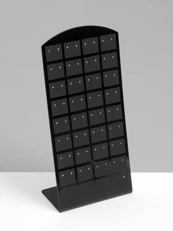 Подставка под серьги QF, 36 пар, 9&times;4.5&times;19 см, чёрная