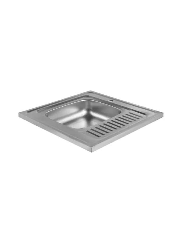 Мойка кухонная ZEIN, накладная, левая, 0.4 мм, 60*60*16 см, 1 1/2&rsquo;&rsquo;, без сифона