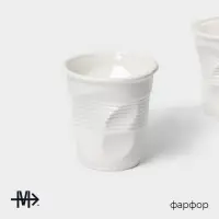 Набор кружек фарфоровых Magistro &laquo;Бланш&raquo;, 2 предмета: 400 мл, цвет белый