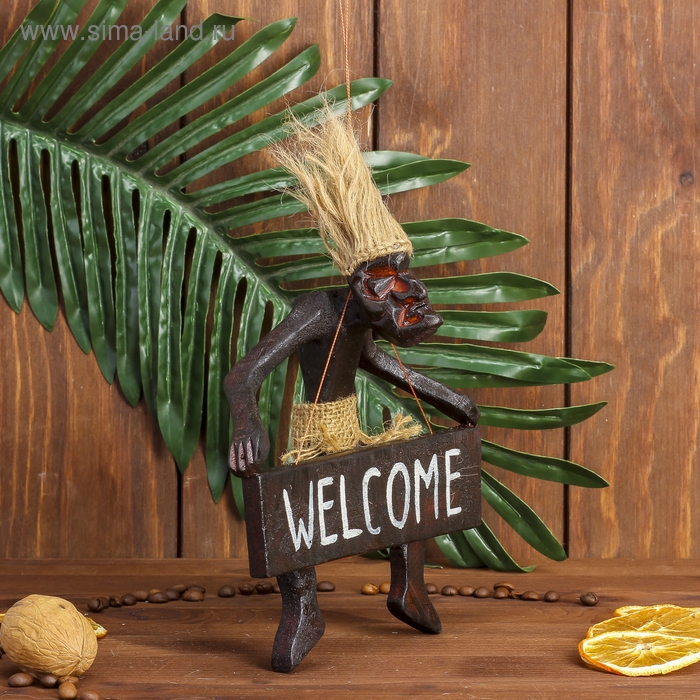 Сувенир табличка «Абориген Welcome», 17×15×6.5 см, дерево Сувенир табличка «Абориген Welcome», 17×15×6.5 см, дерево