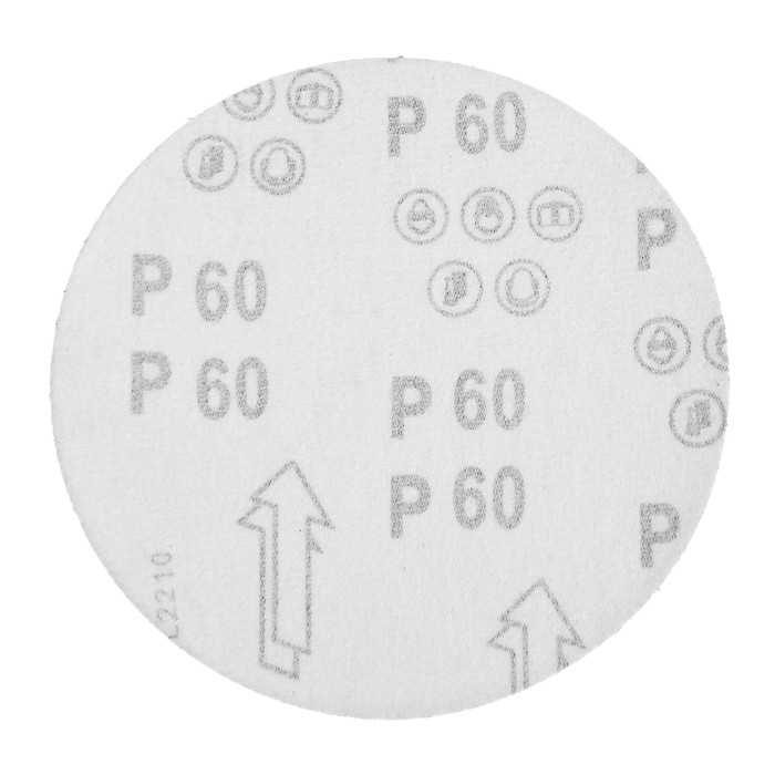 Круг абразивный шлифовальный под  Круг абразивный шлифовальный под "липучку" ТУНДРА, 150 мм, Р60, 5 шт.