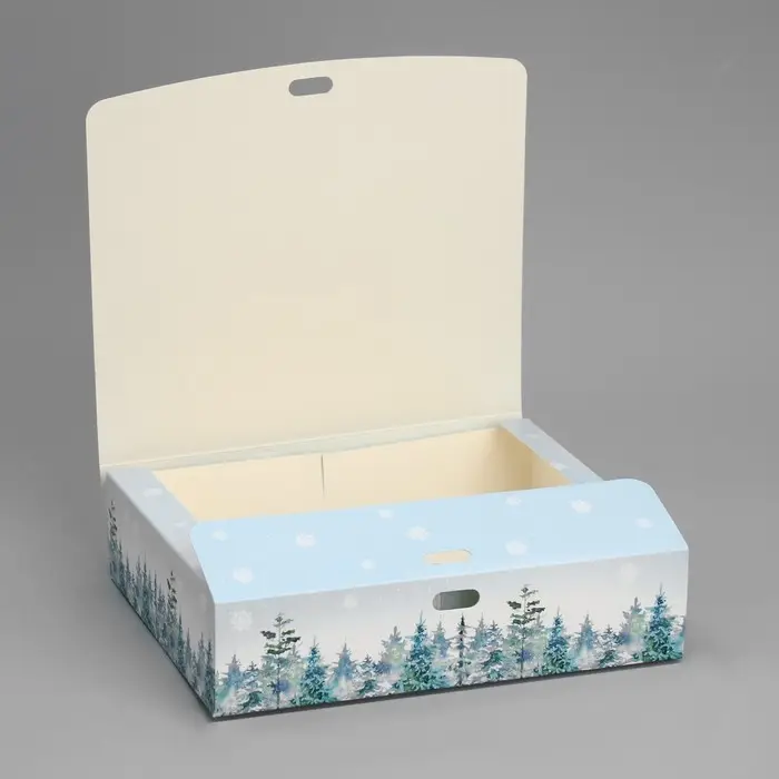 Коробка подарочная новогодняя складная «Сказочного Нового года», 20 х 18 х 5 см, БЕЗ ЛЕНТЫ Коробка подарочная новогодняя складная «Сказочного Нового года», 20 х 18 х 5 см, БЕЗ ЛЕНТЫ