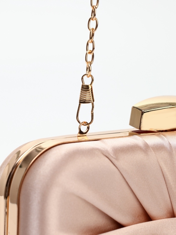 Сумка жен,  20*6*13, отд на фермуаре, цепь, бежевый